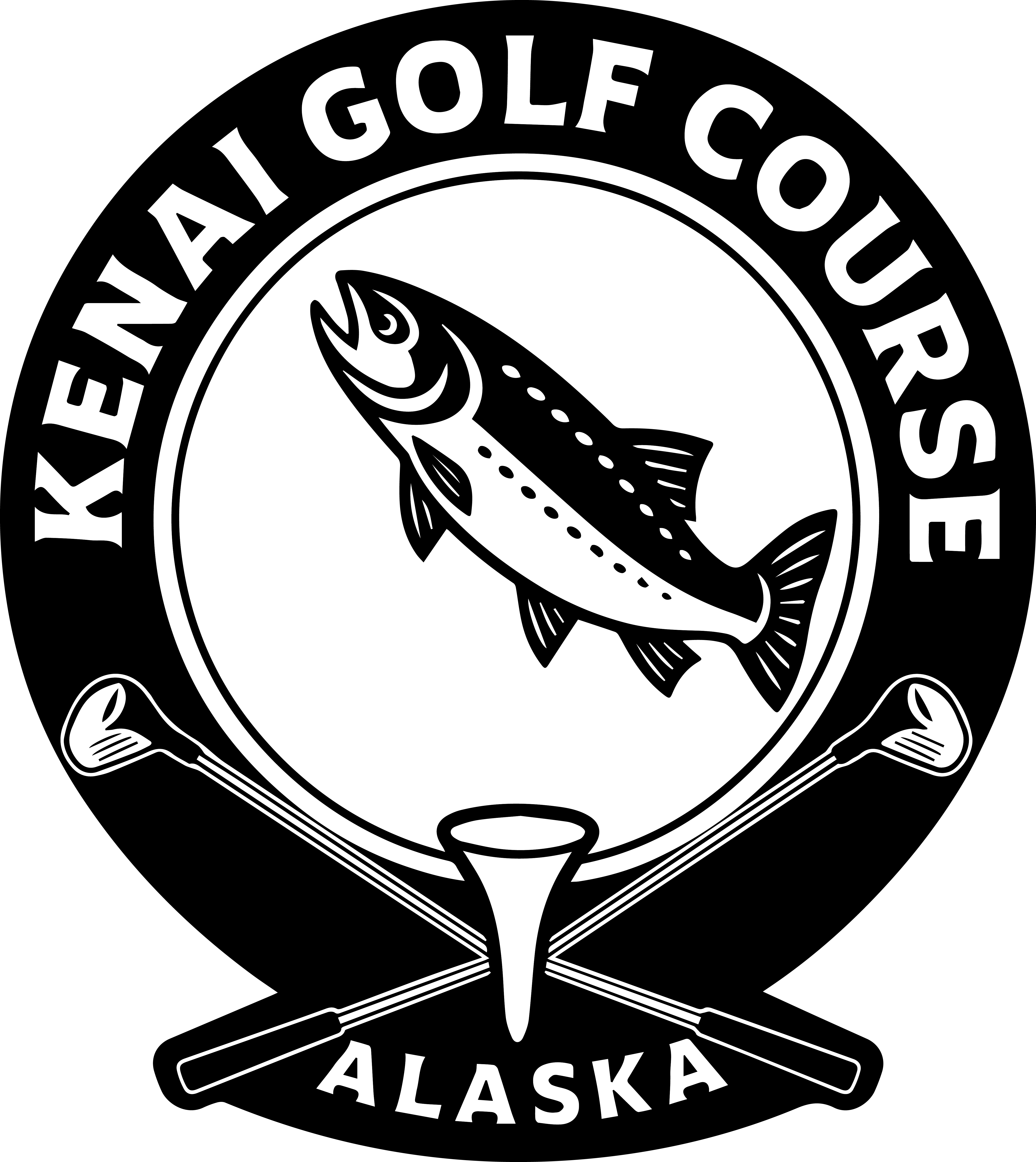 Kenai Golf Course Alaska — black and white logo